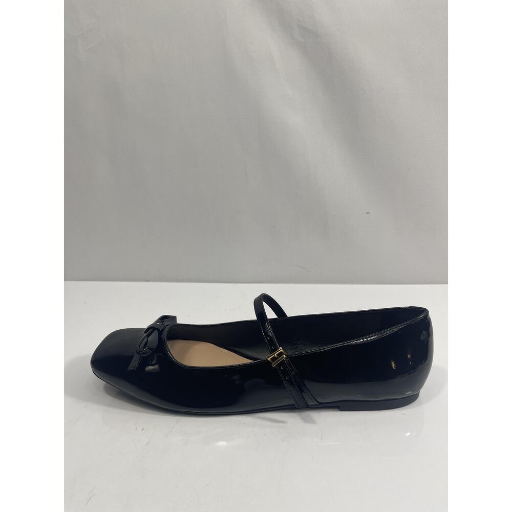 Arezzo Emerson Ballet Shoes Women's Size 9 Black Mary Jane Flats Bow Patent - Picture 7 of 15